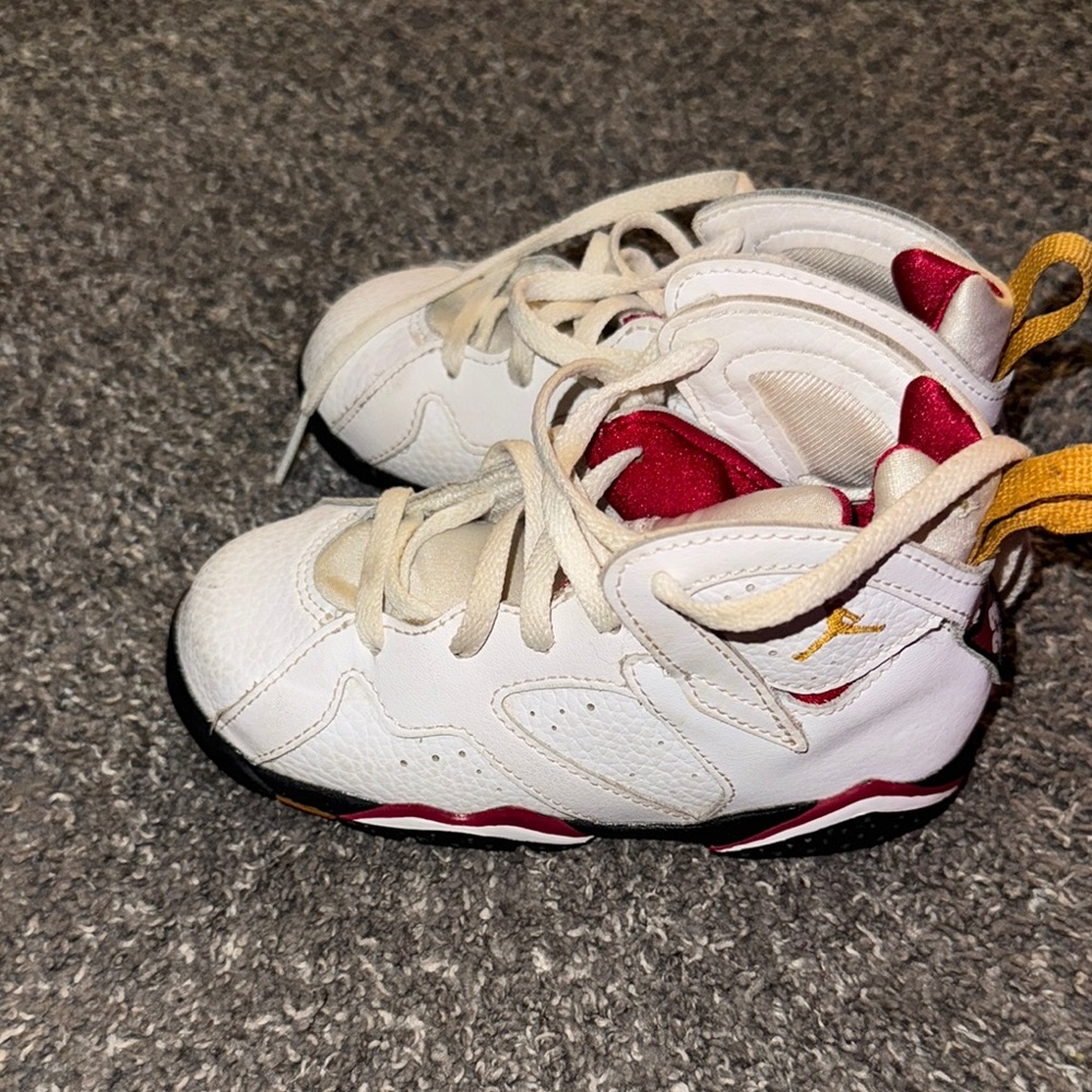 Kids White and Red Sneakers